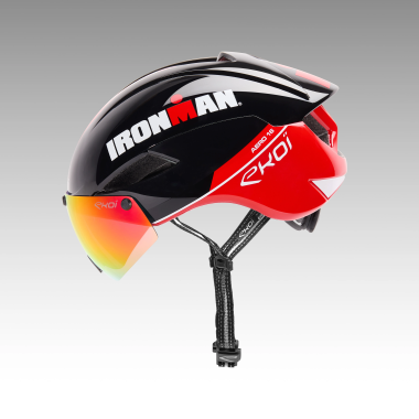 Kask szosowy EKOI Perf AERO16 IRONMAN czarny czerwony