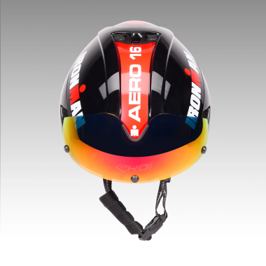 Kask szosowy EKOI Perf AERO16 IRONMAN czarny czerwony