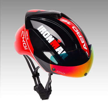 Kask szosowy EKOI Perf AERO16 IRONMAN czarny czerwony