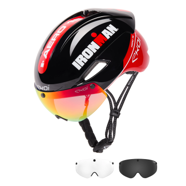 Kask szosowy EKOI Perf AERO16 IRONMAN czarny czerwony